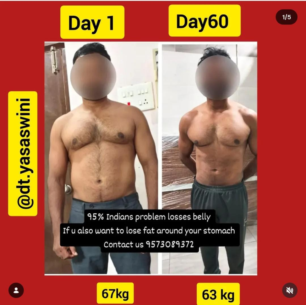 60 Days Belly Fat Result
